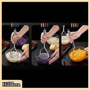 [Hilldora] Kitchen Gadget Creative Mud Press Masher Puree Juice Maker Stainless Steel Potatoes Crusher Pusher Fruit Tools Cocina Cozinha