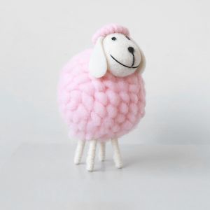 TEWUB Decoration Crafts Cartoon Party Supplies Wool Felt Sheep Kid Gift Birthday Decor Mini Table Ornament Home Furnishings Figurines