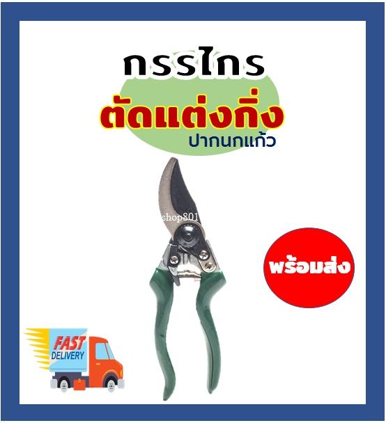 กรรไกรตัดกิ่งปากนกแก้ว MR DIY ใบมีดสแตนเลส