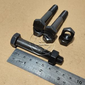 BAUT MUR BAJA M12 X 70 HALF DRAT PANJANG 7CM KUNCI 19 7 CM BAUD HTB GRADE 8.8 HITAM M12X70 12X70 12 X 70 DIAMETER DRAT 12MM PITCH DRAT 1.75 SKRUP SEKRUPP