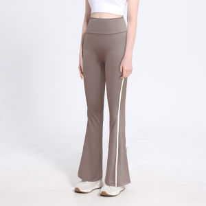 Shipped from China [BIN] Yoga Pants Flared Pants Women High Waist Hip Lift Fitness Pants Outdoor Running Training Sports Pants Slightly Flared Tight Pants Outdoor Wear