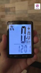 Wireless Bike Computer 2.8" LCD Backlight Rainproof Odometer Speedometer Calorie Temperature Tracker with Mount Sensor