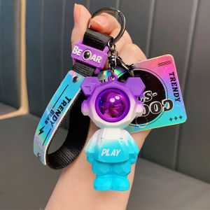 Móc khóa gấu BEAR PLAY phong cách phi hành gia dễ thương móc khóa ô tô cute