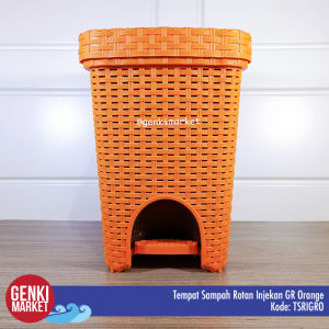 Tempat Sampah Injakan Rotan GR / Tong Sampah Indoor