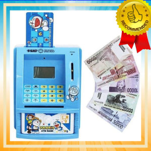 ( Model ATM ) Celengan Atm Mini Anak - Mainan Edukatif Mainan Uang Perbankan Tabungan Brankas Mini