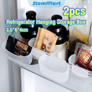 ItemMart Hanging Storage Box Refrigerator Multi Function Hanging Translucent Seasoning Bag Storage Box 2Pcs