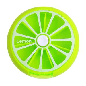 CHARMHOME ภาชนะใส่ยา สะดวก ที่เก็บแท็บเล็ตยา สไตล์ผลไม้ ปิดผนึก ที่วางแท็บเล็ตรายสัปดาห์ Pill Organizer 7 วันต่อวัน กล่องใส่ยาเดินทาง