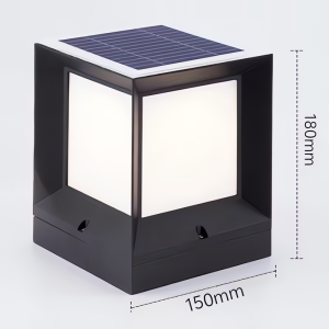 Lampu pilar tenaga surya lampu taman penerangan luar ruangan lampu pilar LED pagar gerbang vila lampu hias tenaga surya di kedua sisi pintu tahan air dan otomatis menyala dalam gelap