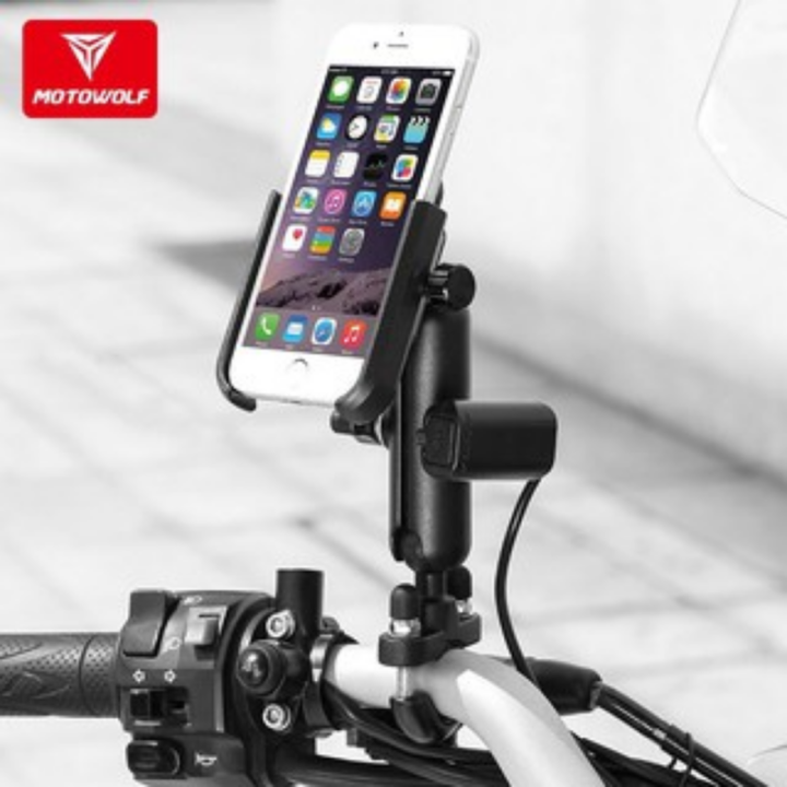 Motowolf V Cellphone Holder For Motorcycle Bicycle Clamp Mirror