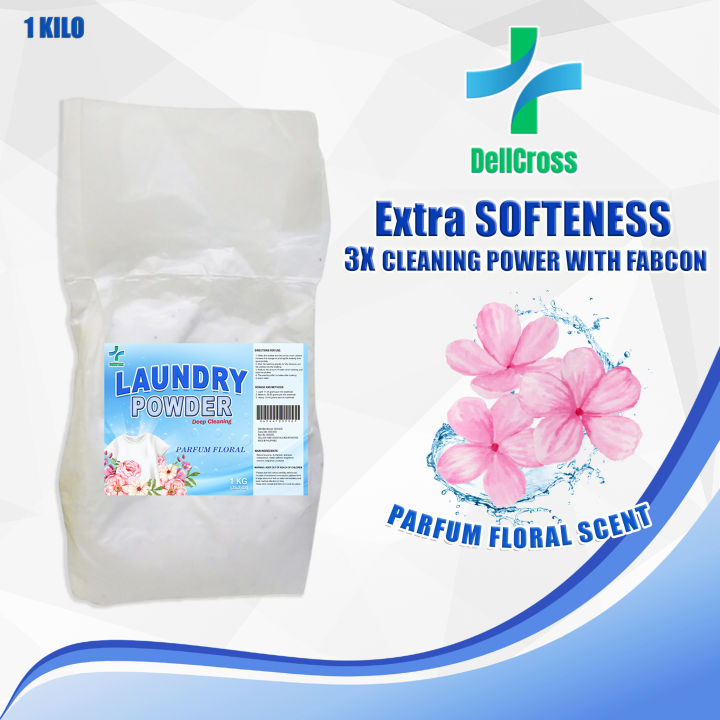 DELLCROSS POWDER DETERGENT UP TO 3X POWERFUL CLEANING with FABCON