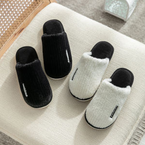 [Candy style] Cixi cotton slippers spring and autumn mens winter home indoor non-slip home warmth couple winter plush men