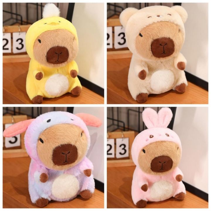 BEIBEI Cosplay Capybara Plush Toy Fluffy PP Cotton Capybara Plush Doll Cute Collection Capybara Change Suit Doll Home Decor