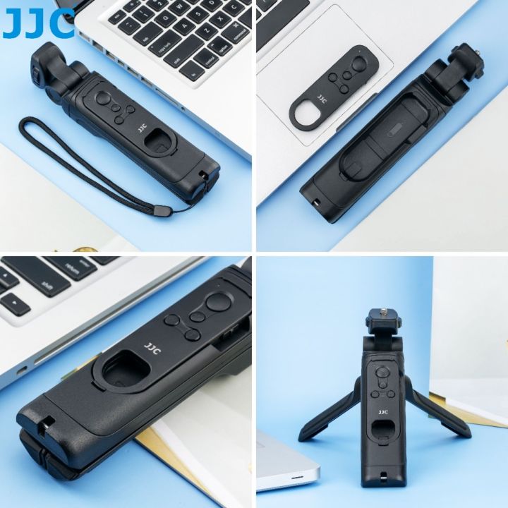 JJC TP-C1 Vlog Shooting Grip Camera Mini Tripod with Bluetooth Wireless Remote Control for Canon R100 R50 R8 R6 Mark II M50 Mark II EOS RP R10 R7 R6 R5 R G7X Mark II 6D Mark II M200 M6 Mark II 850D  PowerShot V10 G5X Mark II, Replace Canon BR-E1
