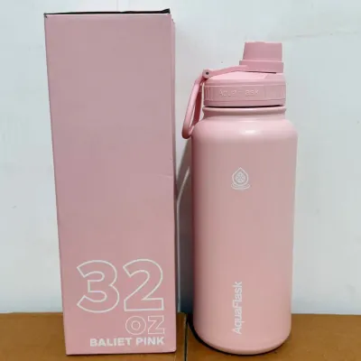 《618》AQUAFLASK 40oz Wide Mouth with Spout Lid Vacuum Insulated Stainless Steel Drinking Water Bottle