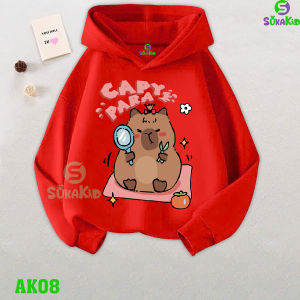 Áo khoác mùa đôngÁo Hoodie bé gái bé trai capybara Áo có mũ trùm đầu.AK08