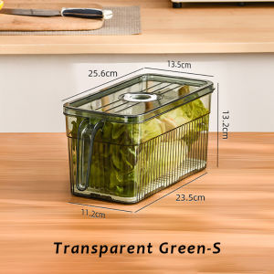 Justliving xếp chồng tủ lạnh tổ chức với nắp thời gian dài bảo quản sự tươi mát tủ lạnh rõ ràng hộp đựng thức ăn thoát nước hộp lưu trữ thực phẩm nhà bếp hộp lưu trữ cho rau của và trái cây có tay cầm