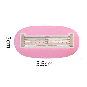 Portable Short Handle Ladies Shaving 5 Layer Blade With Soap Bar Smooth Razor Blade Ladies Body Curve Replaceable Blades