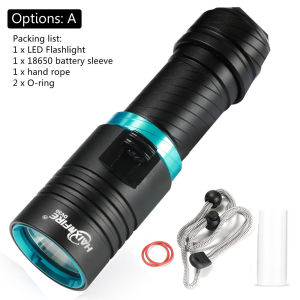 Haixnfire DV30 3000LM XM-L2 LED Diving Flashlight Torch 100M Underwater Waterproof Scuba Lantern