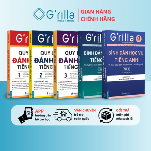 Sách - Combo 5 quy luật đánh vần và bình dân học vụ tiếng Anh - Tặng kèm app Grilla