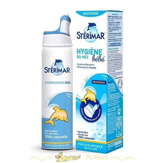 Nước muối xịt mũi cá heo vàng Sterimar Baby (100ml) an toàn dành cho bé