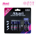Akari Alkaline Battery, AAA LR03, 1.5V - 4+2 in a pack Buy 1, Take 1 (ABT-3A). 