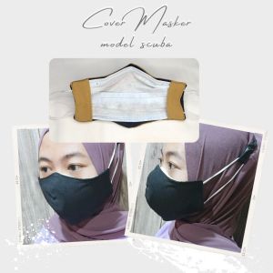 COVER MASKER MEDIS KAIN 2 LAPIS MODEL SCUBA