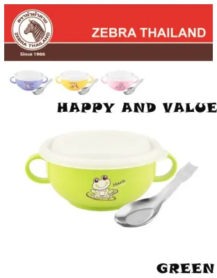 100% Original Thailand Zebra Kiddy Bowl With Spoon III