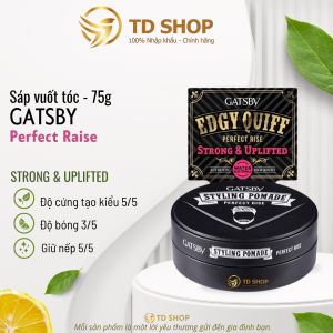Sáp vuốt tóc nam Gatsby Styling Wax Pomade Retro Matte I Perfect Raise I Classy Dry 75g - TD Shop