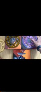 Nhông sên đĩa exciter 150 màu vàng dành cho xe exciter150 ex155 MX King. 14T-42T sên (xích) 122L. Bảo hành 6 tháng