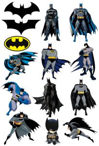 BATMAN Sticker Dinding size 8 cm vinyl Graftac White Waterproof