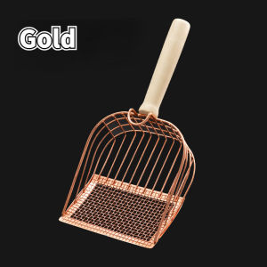 Cat Litter Scoop Stainless Steel Deep Shovel Double Sifter Odor Control Easy Clean Hooked Handle Home Pet Care