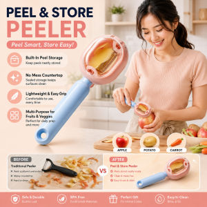 Vegetable Peeler With Storage Container Fruit Peeler Potato Peeler Sharp Stainless Steel Kitchen Accessories For Efficient Food Prep