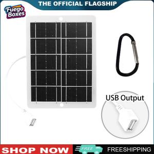 Compact Solar Power Bank 3W/6W/10W with Carabiners Lightweight Solar Panel for Camping and Hiking