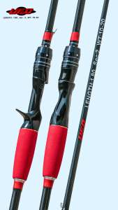 คันเอเลียน แดง RED UFO -เวทคัน 10-20 lb.   -ด้ามจับยาง EVA สีแดง ทรงพุ๊ดเดิ้ล งานกาไฟท์ทั้งคัน