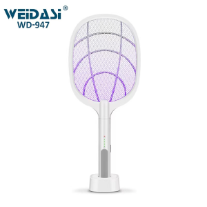 WDS 947 Electric mosquito swatter 充电式 家用 电子灭蚊拍 灭蚊灯 二合一电蚊拍
