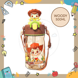 iSchoolDy Kids Cartoon Judy Nick Woody Buzz 500ML Tritan PP Water Bottle with Straw Refreshing Water Spray 塑料瓶噴霧吸管水杯