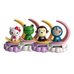 Pajangan Solar Dashboard Motif Bulan Aksesoris Interior Mobil Motif Lucu Unik Kitty Putri Doraemon