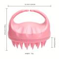 1pc Gentle Silicone Scalp Massager Shampoo Brush - Hypoallergenic Handheld Hair Washer for Dandruff Removal, No Battery Needed. 