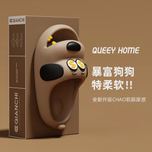 [Free Shipping] Summer Sandals For Men Featuring A Cartoon Pug Design Comfortable For Indoor And Outdoor Wear Non-Slip And With Thick Soles Suitable For Couples