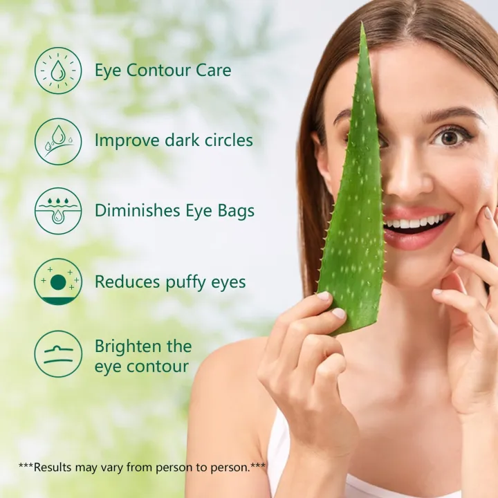 MOOYAM Aloe Vera Eye Essence Dark Circles Reduces Puffiness Bags Fine Lines Wrinkles Eye Essence.