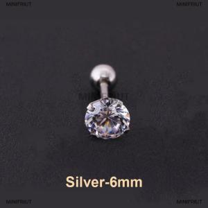 [COD] MINIFRIUT 1 Piece 4 Prong Rhinestone Ear Studs Earrings For Women Men Tragus Cartilage Standard Lobe Jewelry Gift