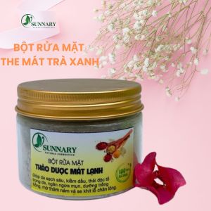 Bột rửa mặt trà xanh sạch da nhờn tẩy tế bào da cũ