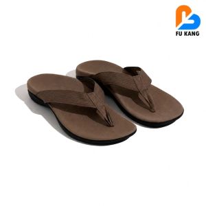 KHAKI Axign Premium Orthotic Flip Flops | Arch Support Corrective Footwear