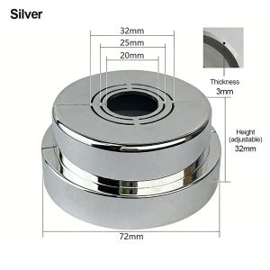 AKZDXE Non Removable Shower Faucet Cover ABS Scalable Pipe Wall Covers Useful Adjustable Flange Cover Shower