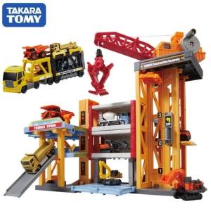 Takara Tomy Tomica Engineering Truck Crane Tower Crane Construction Set ature Die-cast Alloy Car Model Kids Toy Gift