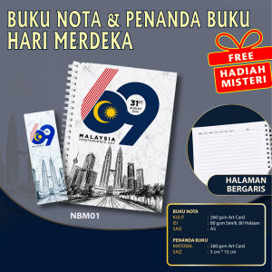 Buku Nota Hari Merdeka 2026 A5 + Penanda Buku
