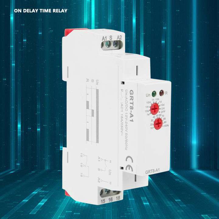 GRT8-B1 Mini Power Off Delay Time Relay DIN Rail Type AC/DC