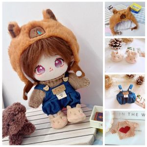 ANIME FAN 20cm Doll Clothes Toy Capybara Head Cover Cotton Doll Clothes Sweet Sweater No Attributes Dolls Clothes Changing Dressing Game