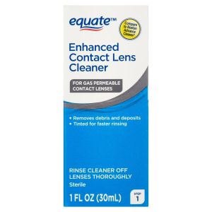 Dung dịch vệ sinh kính áp tròng vô trùng equate Enhanced Contact Lens Cleaner STEP 1 30ml của Mỹ