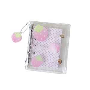 DCITZ Fruits Korean Style Pocket Planner Spiral Bound Strawberries Tomatoes A7 Notebook Loose-leaf Memo Pads Multi-Purpose Business Memos Diary
